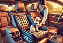Discover Deluxe Faux Leather Dog Car Seat Booster Bed